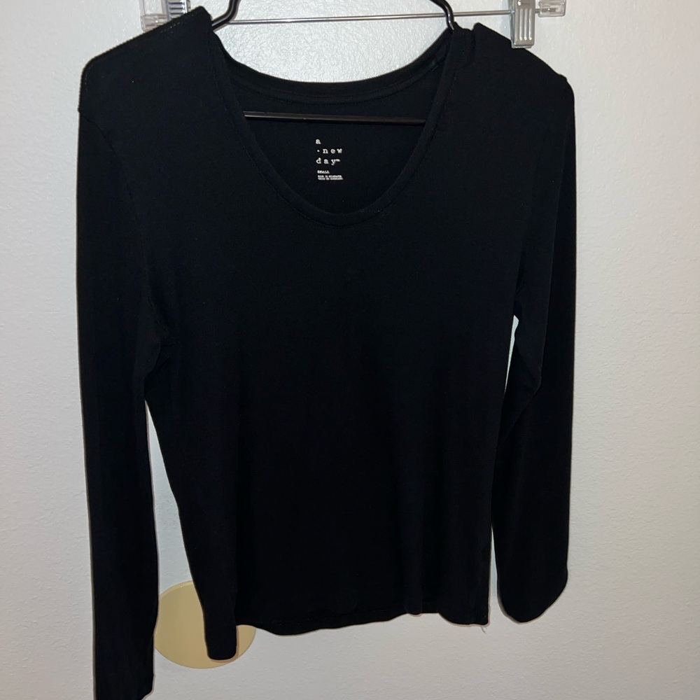 a new day Classic Black Long Sleeve Tee